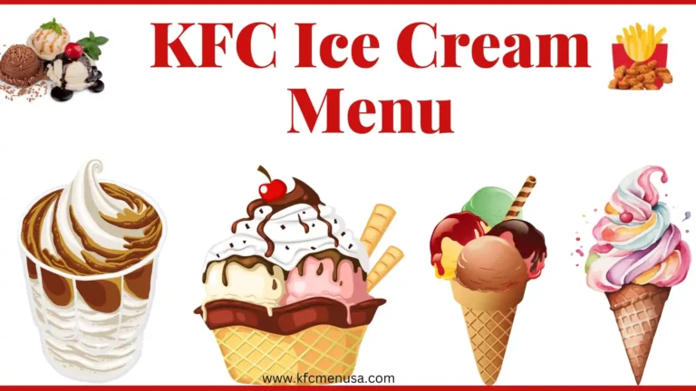 KFC Ice Cream Menu